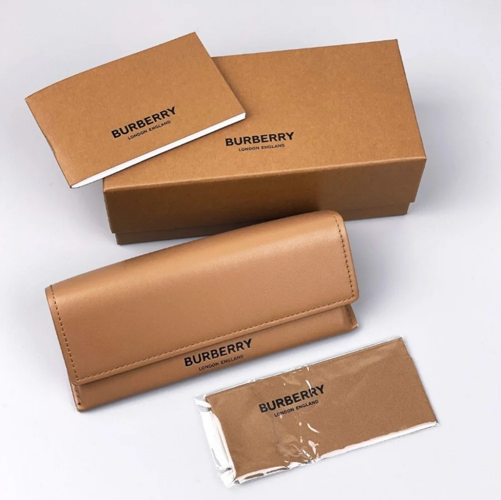 Burberry Rectangular Black Brown Mens Sunglasses - Picture 3 of 8